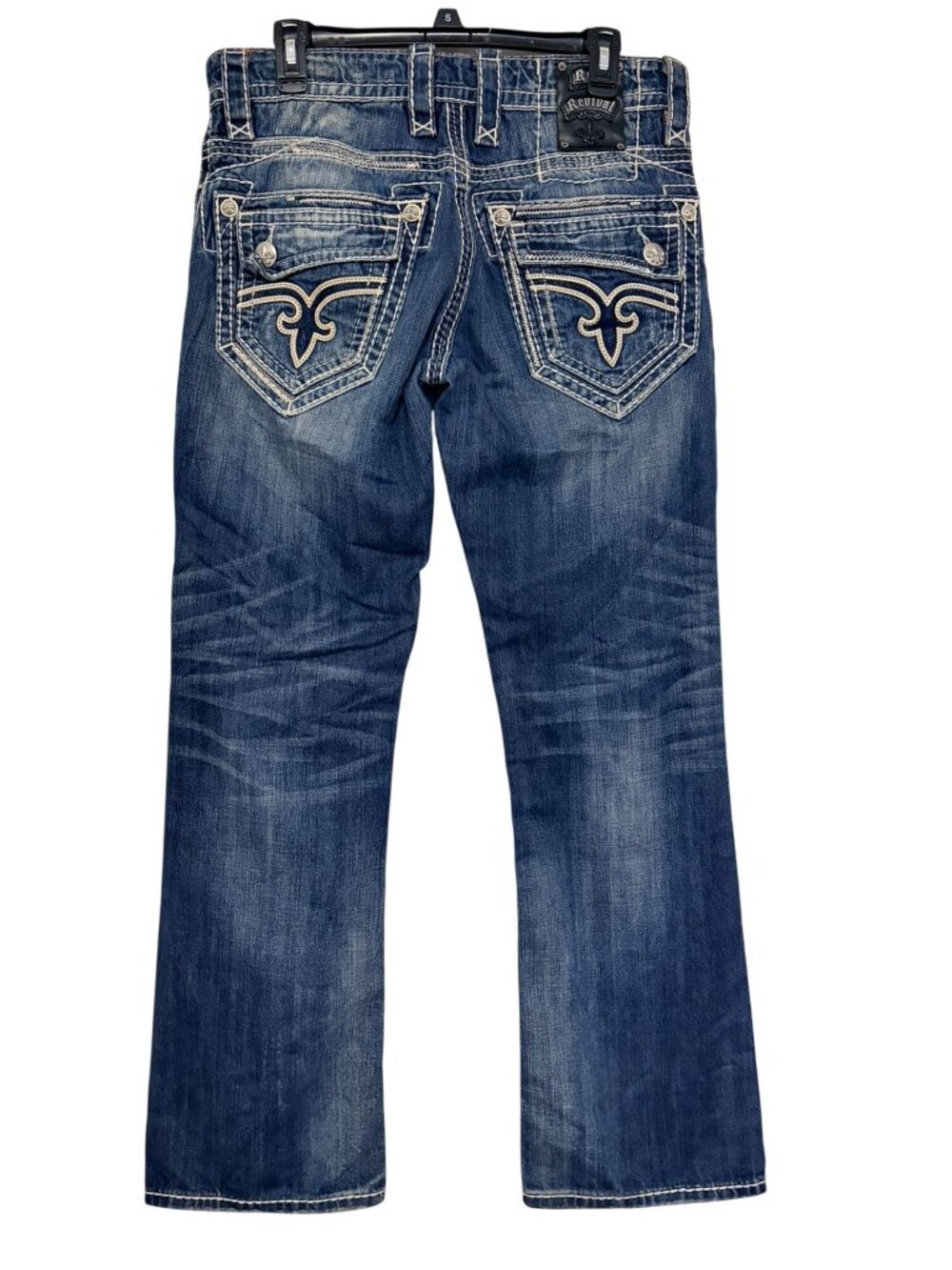 Men's Rock Revival Medium Wash Jasper Bootcut Jeans 31x32 31" Waist - Picture 2 of 5